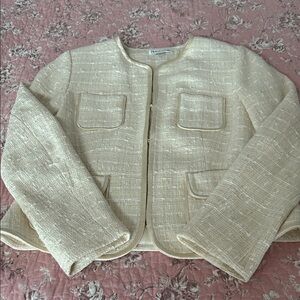 Pendleton Cream Collarless Blazer